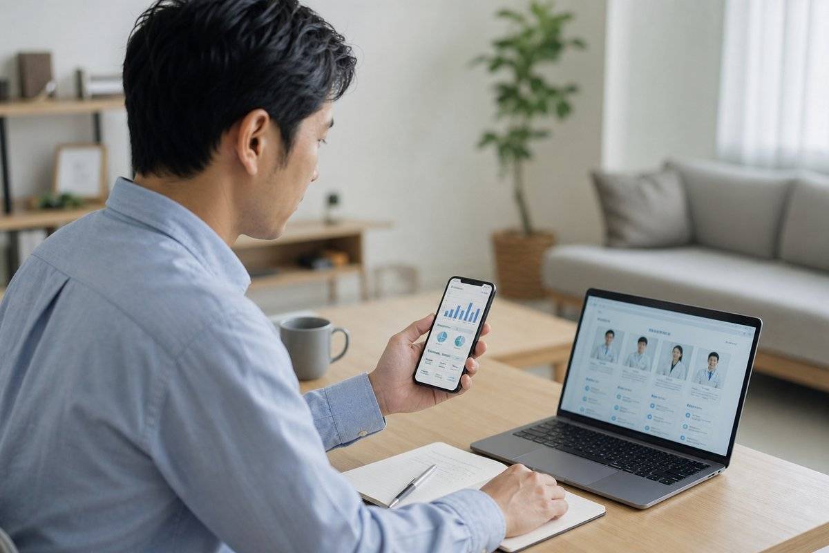 メンズ医療ダイエット5社をオンライン診療で比較するイメージ｜1級FPが整理した5社比較