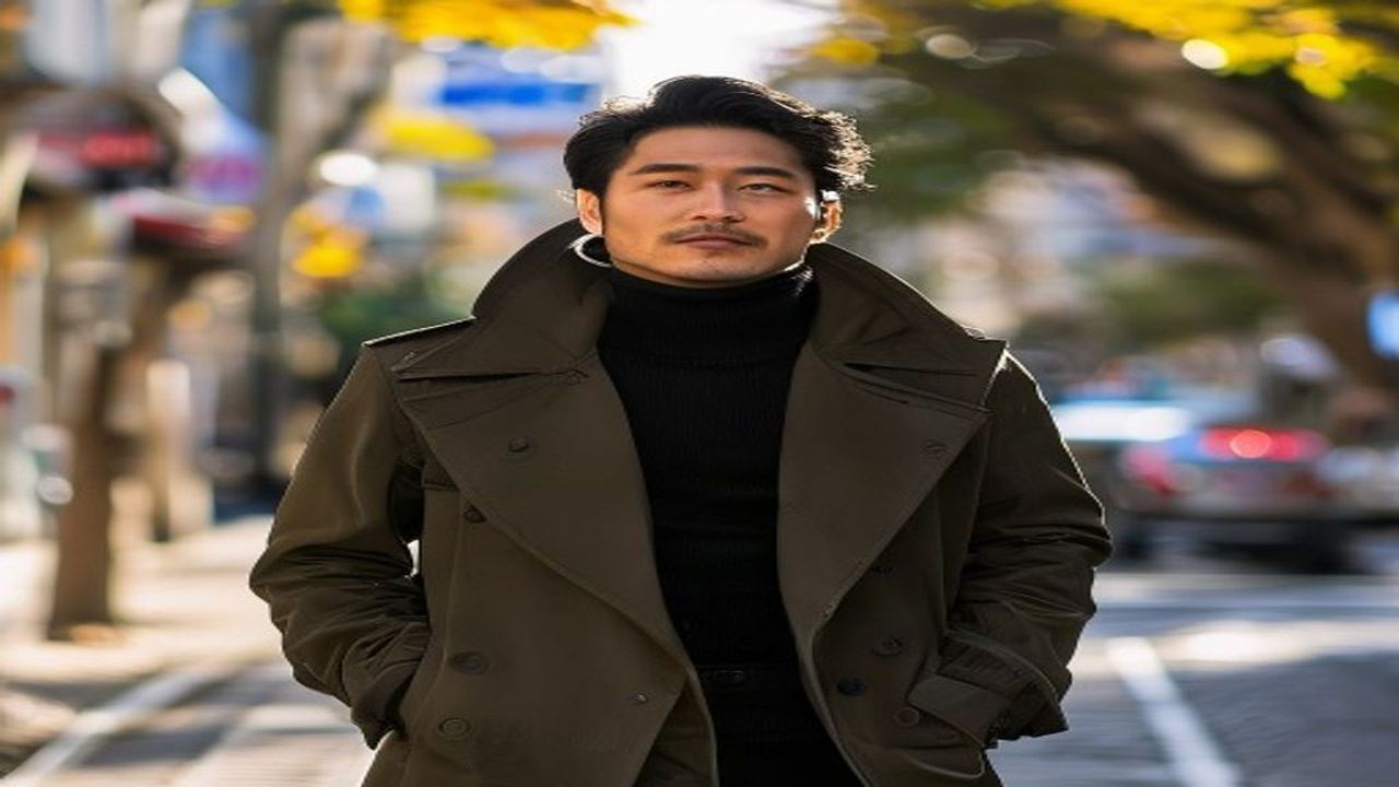ダークオリーブのトレンチコートと黒タートルネックを身にまとった40代日本人ビジネスパーソンが、表参道のおしゃれな東京の街路を朝の自信に満ちた表情で颯爽と歩くファッション誌的編集写真。健康的で豊かな整った髪と微笑みが特徴的なシーン。AGA治療を月1,800円から始め、毛根が死ぬ前に予防型オンライン治療で20年累計43万円の最も再現性の高い人的資本投資と位置付ける1級ファイナンシャル・プランニング技能士のまとめメッセージを象徴。AGA治療はミニマムライフ哲学にもっとも噛み合う健康投資であり40代男性のメンズ自己投資・経済的自由・人生最適化を応援するブログの締めくくりH2見出しビジュアル。